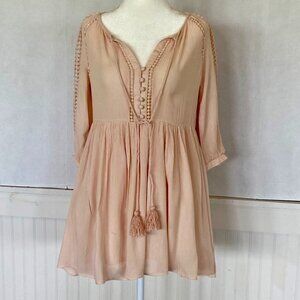 Retro, Vintage Petal Pink Baby doll Mini Dress Sz M